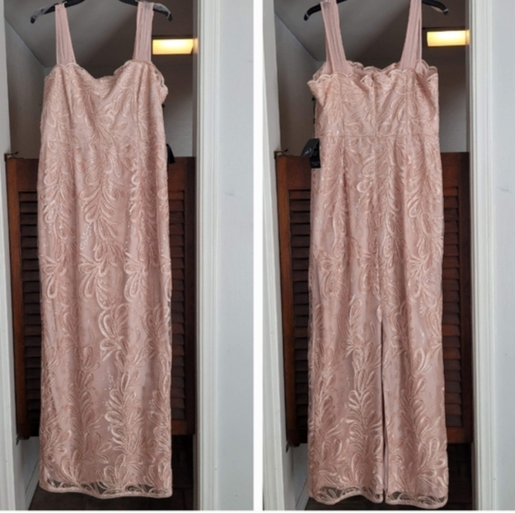 NWT Adrianna Papell Cocktail Sequin Maxi Dress Sz 12 - Picture 5 of 16
